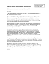 Right of reply on deportations with assurances