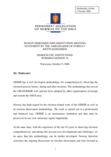 Statement on democratic institutions