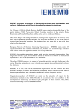 Statement supporting the "Partnership" activists on behalf of the European Network of Election Monitoring Organizations (ENEMO)