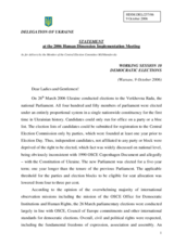 Statement on democratic institutions