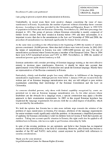 Statement on naturalization in Estonia