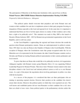 Statement on the position of minorities in democratic institutions with a special focus on Roma