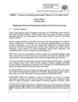 Report "Mapping the Electoral Participation of Roma in South Eastern Europe" - ODIHR-EC Joint project "Roma use your ballot wisely!"
