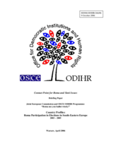 Briefing Paper - Joint EC and OSCE ODIHR Programme: "Roma use your ballot wisely!", Country profiles: Roma Participation in Elections in South-Eastern Europe 2003-2005 (CPRSI)