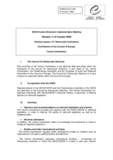 Written contribution on Venice Commission