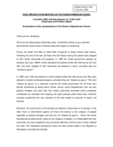 Statement on citizenship and political rights