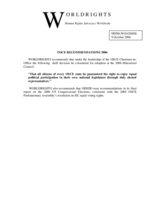 Written recommendations