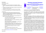Leaflet introducing the European Humanist Federation