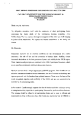 Statement on democratic elections