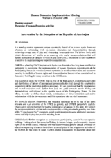 Statement on human dimension activities