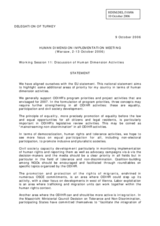 Statement on human dimension activities  - the ODIHR's work