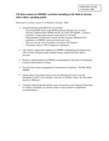 Statement on ODIHR's activities including in the field of election observation: speaking points