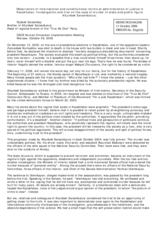 Written contribution "Observation of international and constitutional norms at administration of justice in Kazakhstan: Investigation and trial on the case of murder of state and public figure Altynbek Sarsenbaiuly"