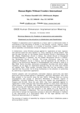 Statement on the situation in Uzbekistan and Kazakhstan - freedom of association and assembly