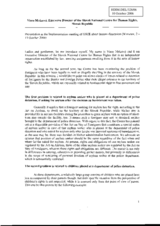 Statement by Ms. Viera Mrazova, Executive Director fot eh Slovak National Centre for Human Rights