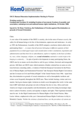 Statement by Mr. Hans Ytterberg, the Ombudsman of Sweden against Discrimination on grounds of Sexual Orientation