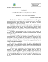 Statement on "Right of Peaceful Assemblies"