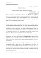 Written contribution on freedom of movement, assembly and association in Uzbekistan