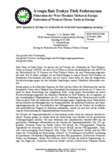 Statement on "violation of organizational rights" (de)