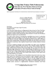 Statement on "violation of organizational rights" (tr)