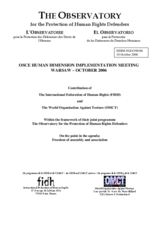 Written contribution (jointly with the World Orgnisation Against Torture) on freedom of assembly and association