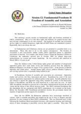 Statement on Freedom of Assembly and Association