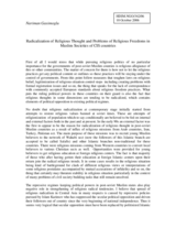 Statement by Mr. Nariman Gasimoglu on "Radicalization of Religious Thought and Problems of Religious Freedoms in Muslim Societies of CIS countries"