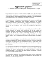 Statement on freedom of thought, religion and consience