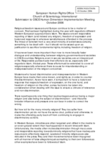 Statement on religious freedom in Europe