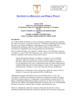 Analysis of the Draft Law of the Kingdom of Belgium To Punish teh Abuse of an Individual's Ignorace or Weakness