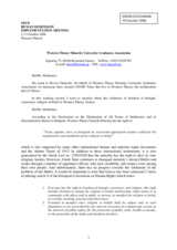 Statement on "violations of freedom of thought, conscience, religion or belief in Western Thrace, Greece"