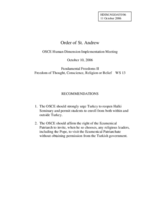 Written recommendations