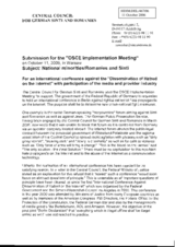 Statement on Natinoal minorities/Romanies and Sinti - for an international conference against the "Dissemination of Hatred on the Internet"