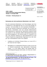 Statement on legal status of non-muslim minorities in Turkey