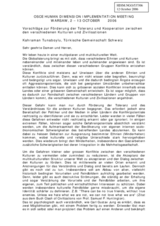 Statement on Tolerance and non discrimination by mr. Kahraman Tunaboylu