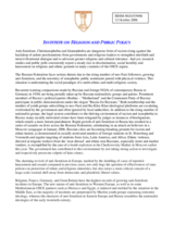 Statement on discrimination and tolerance