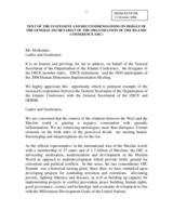 Statement and written recommendations