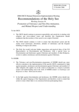 Written recommendations