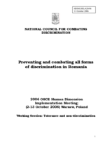 Written contribution on "Preventing and combating all forms of discrimination in Romania"
