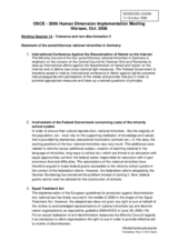 Statement of the autochtonous national minorities in Germany