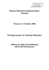 Introductory statement by Mr. John de Fonblanque, Director