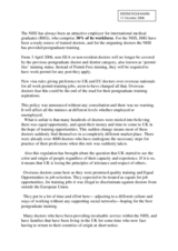 Statement on the employment opportunities for minorities