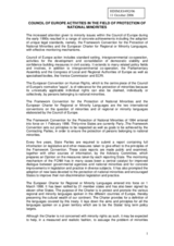 Statement "Council of Europe activities in the field of protection of national minorities"