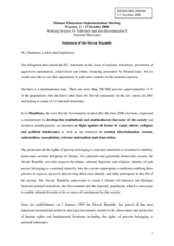 Statement on national minorities