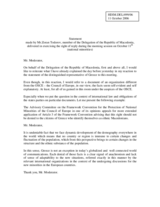 Statement on national minorities