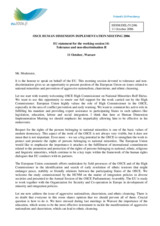 Statement on national minorities