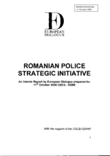 Report on "Romanian Police Strategic Initiative"