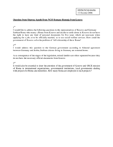 Written contribution "Question from Shpresa Agushi from NGO Romane Romnja from Kosovo"