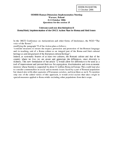 Written contribution "Questions for the session 15"