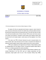 Written contribution "Presentation of the National Agency for Roma"